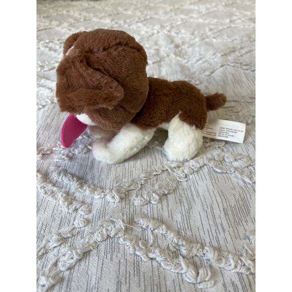 Barbie Pet Bean Plush Pet Pal Stuffed Animal Toy Dog Brown White - Picture 2 of 9